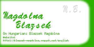 magdolna blazsek business card